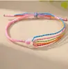 Pulsera de Hilo Ajustable de Cinco Colores con Colgante de Borla Pequeña de Zongzi para el Festival del Bote del Dragón, Hilo Rojo Hecho a Mano DIY al por Mayor