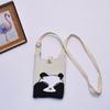 2024 Bolsa de Mão Mini de Tricô Guofeng Panda Bolsa de Celular Fashion Guofeng Bolsa de Ombro Bolsa Casual Versátil