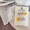Novo Conjunto de Presilhas de Cabelo Infantis Florais em Forma de Coração Gota d'Água Presilha Lateral Presilha para Franja