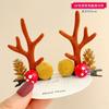 Pasador de Navidad Corea del Sur Pasador Infantil Niñas Bebé Festivo Clip de Ciervo Accesorios para el Cabello de Navidad