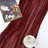 Bali Yarn Camino de Mesa de Tela Arrugada Estilo Bohemio Twist Gasa Arrugada Boda Fiesta de Cumpleaños Decoración de Fiesta Camino de Mesa