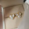 Brincos de Pérola Natural para Mulheres, Estilo Francês, Vários Designs de Concha de Abalone com Laço, Brincos Versáteis da Moda, Pérolas de Zhuji
