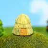 Paisaje en miniatura creativo bonsái adornos pequeños decoración suculenta casa de paja casa jardinería material de paisajismo DIY Casa Pequeña