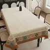 Mantel estilo americano, impermeable y a prueba de aceite, fácil de limpiar, crea una atmósfera elegante, sensación lujosa y de alta gama, mantel rectangular para mesa de centro, modelo nuevo