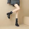 Botas Martin Elegantes Versátiles de Tacón Alto y Suela Gruesa para Mujer, Nuevas Botas de Plataforma Delgadas Impermeables Otoño e Invierno 2026, Botas Elásticas, Botines