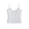 Camisola de encaje con cuello en V estilo coreano 2024, prenda exterior pura y sexy para mujer, prenda interior ajustada.