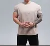 Camiseta Esportiva de Verão Masculina Nova, para Esportes e Lazer, Corrida, Exercício, Treinamento Fitness, Secagem Rápida, Respirável, Cor Sólida, Manga Curta