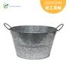 Cubo de Hielo Metálico con Patrón de Bambú, Cubo de Hielo Galvanizado de Hierro con Doble Asa de Gran Capacidad, Cubo de Hielo para Bares, KTVs y Fiestas en Casa
