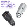 Cargador de coche de carga rápida dual, QC+PD protocolo completo, adaptador multifuncional para encendedor de cigarrillos, directo de fábrica