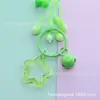 Chaveiro Colorido de Acrílico Transparente com Argola de Estrela Sino Fofo Miçanga DIY para Mochila Chaveiro