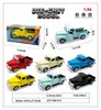 1:36 Metal Aleado Tirar Hacia Atrás Retro Puerta de Alas de Gaviota (Puerta Ouyi) Tesla Camioneta Retro de Cuatro Puertas Tres Puertas Versión Puerto Aleación de Tire hacia Atrás