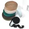 En stock blanco y negro banda elástica de nailon tira de borde para chaqueta de plumón banda de borde acanalada de 2 cm banda elástica horizontal plegada