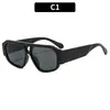 2026 Gafas de Sol Cuadradas Geométricas Nuevas Gafas de Sol Retro Europeas y Americanas con Gradiente Marrón para Hombres y Mujeres con un Toque de Alta Gama 3986