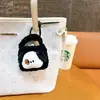 Adorable Cachorro Bolsa de Auriculares Tejida Billetera para Monedas Llavero Billetera de Felpa Bolso de Ganchillo Hecho a Mano Venta al por Mayor