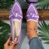 Primavera de 2026 Novos Mocassins de Malha Tricô Laço Bico Fino Plano Sapatos Femininos Confortáveis para o Dia a Dia Fabricante