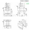 Esqueleto de transformador EE16 Esqueleto de baquelita de una sola ranura horizontal de 6+6 pies YT-1636A parche electrónico Esqueleto norteamericano