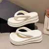 Chanclas super suaves de 7 cm para mujer, calzado de exterior, chanclas con sensación de EVA, zapatos de plataforma pequeña, sandalias que aumentan la altura, venta al por mayor