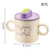 Copo de Bebida para Bebê de Jardim de Infância com Revestimento Interno de Aço Inoxidável 316L com Canudo Graduado Copo de Leite Infantil