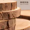 Rodajas de anillo anual de pino natural, redondas con corteza, adornos decorativos de madera maciza, base para manualidades, material de madera para DIY