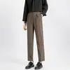 Pantalones de vestir casuales rectos holgados de verano para hombre, pantalones de traje de nueve puntos de alta gama, drapeados, pequeños, para hombre 2025