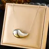 Pulsera hueca lisa mejor vendida en Europa y América, forma de gota de agua, material de acero inoxidable, oro y plata, conjunto abierto de coma