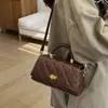 Bolso retro con patrón de diamantes para mujer, nuevo y moderno bolso cuadrado pequeño y elegante 2026, bolso de hombro de alta gama para commuting