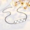 Pulseira Colmeia de Prata Esterlina Feminina Nova Pulseira Colmeia Cravejada de Diamantes Banhada a Ouro Real 14K Pulseira Quadrada Pequena Romboédrica de Alta Qualidade