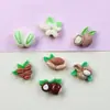 Mini comida de simulação brincar nozes noz-pecã pistache acessórios de resina DIY cola de creme grampo de cabelo acessórios de cabelo material