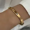 Pulsera Geométrica Irregular de Perlas de Moda Retro Nueva Transfronteriza Europea y Americana Diseño Personalizado Joyería de Acero Inoxidable para Mujer