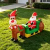 Decoraciones de trineo de renos de Amazon transfronterizas para jardín, césped y espacios exteriores, modelos inflables de Navidad