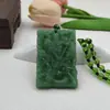 Collar Colgante de Guanyin: Cadena de Suéter con Colgante de Guan Yu, Dios de la Guerra Leal y Valiente, Imitación de Jade Tallado por Ambos Lados, Guan Er Ye, para Hombre