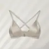 Nueva Lencería Yuyue de Cierre Frontal Estilo Francés de Seda para Mujer, Hecha de Seda de Morera, Sexy Escote en V Profundo, Sujetador Francés sin Varillas
