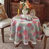 Lexuanxiu Mantel Jacquard de Lujo Ligero de Gama Alta Tela Decorativa Estilo Retro Americano Flor de Calabaza y Pájaro para Cafetería Hotel Fabricante