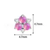 Clavo de Oreja de Titanio F136 Jelly Aurora Aobao Flor de Tres Pétalos Uña de Labio Uña de Cartílago de Oreja Aleación de Titanio G23 Joyería para Perforación Clavo de Oreja