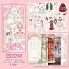 Collage de Materiales para Vestir Escenas Miniatura de Ensueño con Pegatinas de Mascotas para Vestidos de Boda de Niñas