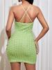 Vestido ajustado con falda a la cadera, estilo nicho de diseño, comercio exterior europeo y americano, exclusivo, color sólido, tirantes sexys