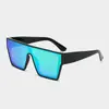 Gafas de Sol Recubiertas Estilo Nuevo Europeo y Americano, Gafas de Sol con Montura Cuadrada, Protección Solar de Gama Alta para Hombre, Para Conducir, Pescar, Gafas Deportivas de Montura Grande