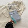 Bolso bandolera para teléfono móvil de estilo chino, moderno, de verano 2024, estilo coreano, para mujer, con borlas, cuadrado y pequeño.