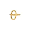 Anillo de Acero Inoxidable Estilo Geométrico Personalidad H Nariz de Cerdo Japonés Anillo Ins de Gama Alta Coreano Estilo Minimalista Venta Caliente Transfronteriza