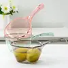 Cuchara de agua de cocina irrompible para uso doméstico, profundizada y engrosada, de mango largo, grande de plástico, cuchara de agua transparente creativa, cuchara para champú