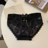 Campana de Abstinencia~Pantis Sexys de Satín para Mujer, de Tiro Bajo, Encaje de Puro Deseo, Transpirables, Huecos, Tangas Tentadoras para Niñas