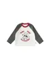 Roupa Infantil Bangxuan Camiseta para Meninos Primavera e Outono Nova Gola Redonda Manga Raglan Bebê Pulôver Infantil Estampado Moderno