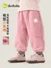 Calça Infantil do Dudu: Calças Compridas de Inverno para Meninos, Calças Casuais para Meninas, Roupa de Bebê, Forradas com Fleece para o Dia a Dia, Estilosas