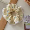 Anel de Cabelo Listrado de Cabeça de Bola Intestino Grosso Celebrante da Internet 2025 Novo Estilo Corda de Cabelo para Rabo de Cavalo Alto Acessório de Cabelo Feminino Corda de Cabelo