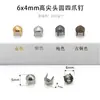 Clavos Redondos con Punta de Cobre de Cuatro Puntas de Venta Caliente, Clavos Metálicos con Punta Estilo Punk, Remaches Decorativos para Zapatos, Botas y Artículos de Cuero, Suministro Mayorista