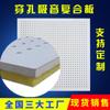 Placa de absorção de som perfurada, placa de absorção de som de lã de rocha com isolamento acústico e retardante de fogo Placa composta de absorção de som de engenharia para sala de máquinas