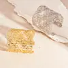 Pulseira Aberta em Malha Cruzada Europeia e Americana Transfronteiriça Design de Nicho Exquisita Versátil Braçadeira Moda Joia de Mão Personalizada