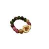 Anillo de Calabaza con Cuentas para Mujer, Modelo Nuevo Año Otoño/Invierno 2025, Anillo para Dedo Índice, Diseño de Nicho, Anillo con Sensación de Alta Gama
