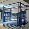 Escalera de carga con elevador hidráulico eléctrico, plataforma de carga y descarga para almacén, riel guía fijo, escalera de carga