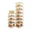 Sapateira Estreita de Múltiplas Camadas Contra a Parede, uma Solução de Armazenamento de Sapatos que Economiza Espaço, à Prova de Poeira, Sem Necessidade de Instalação